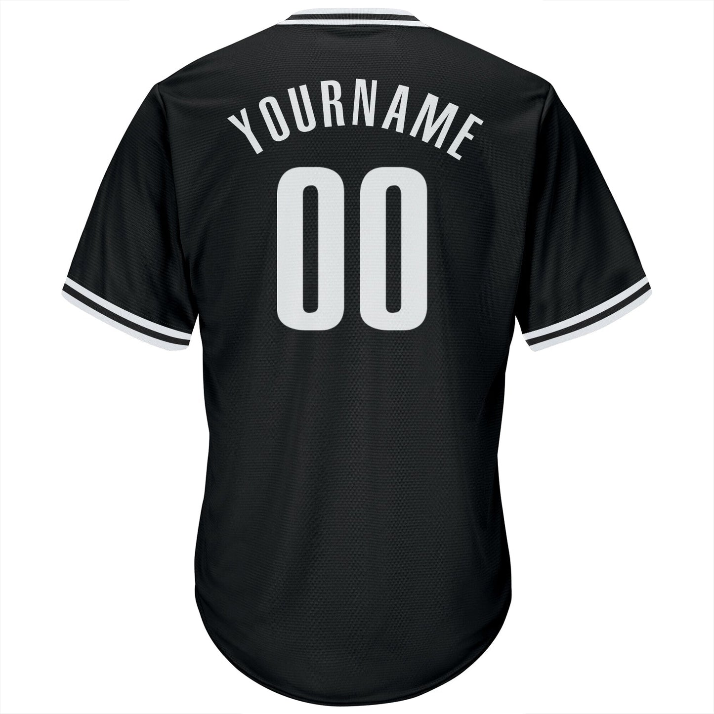 Custom Black White Authentic Throwback Rib-Knit Baseball Jersey Shirt