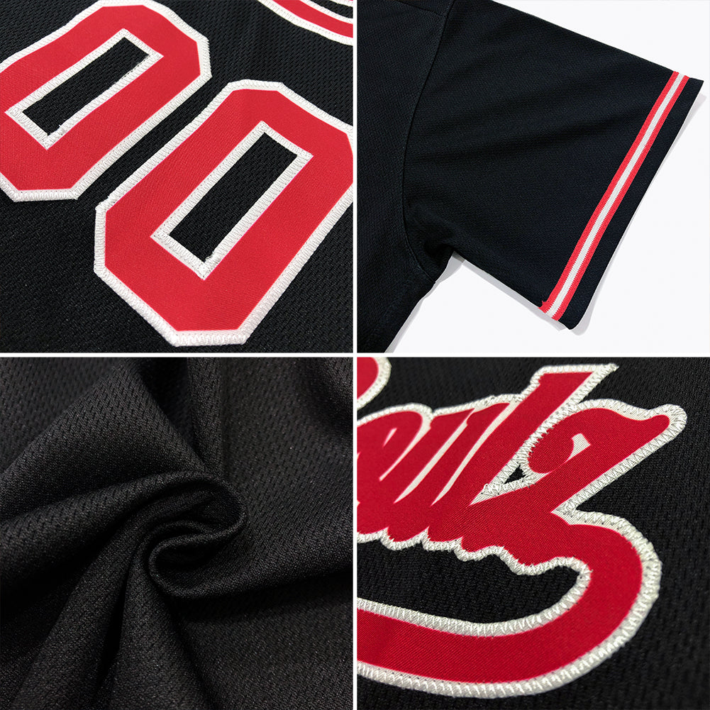 Custom Black Camo-City Cream Authentic Baseball Jersey