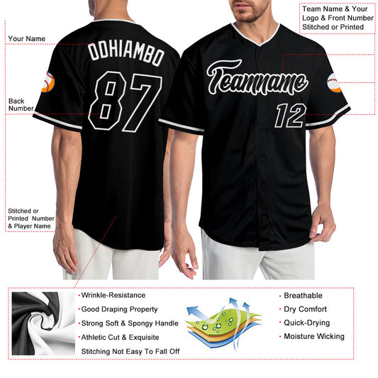 Custom White Baseball Jersey Shirt Maroon-Black Authentic