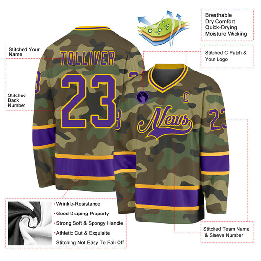 Camo Hockey Jersey Designs - Custom Hockey Jerseys .co - North