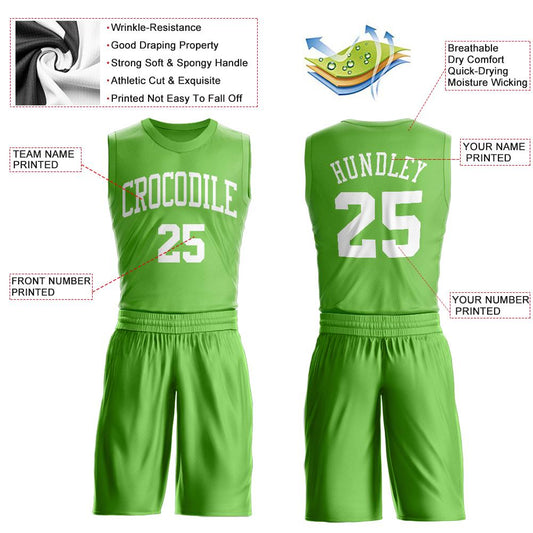 Custom White Black-Kelly Green Authentic Split Fashion Basketball Jersey